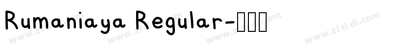 Rumaniaya Regular字体转换